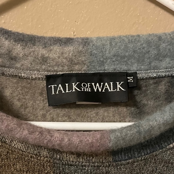 🏷️ talk of the walk • multicolor patchwork rolled mock neck tunic sweater - Picture 14 of 16